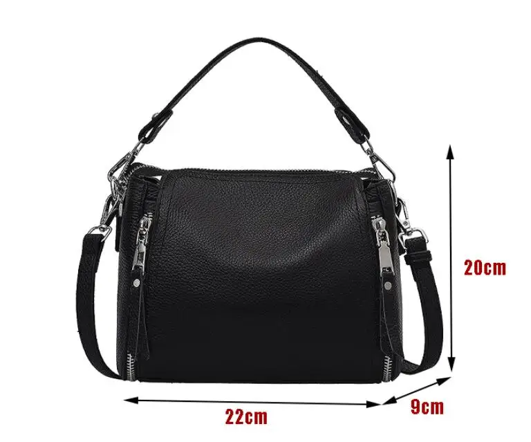 2023 New Genuine Leather Handbag Designers Women Messenger Bags Females Bucket Bag Leather Crossbody Shoulder Bag Handbag Bolsa