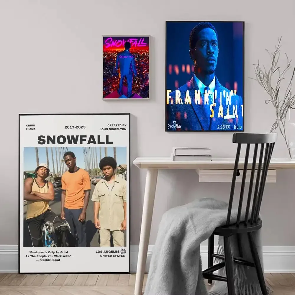 تساقط الثلوج الفيلم لزجة ملصق طباعة A4 A3 A2 جدار ديكور فني لغرفة مكتب هدية لمحبي