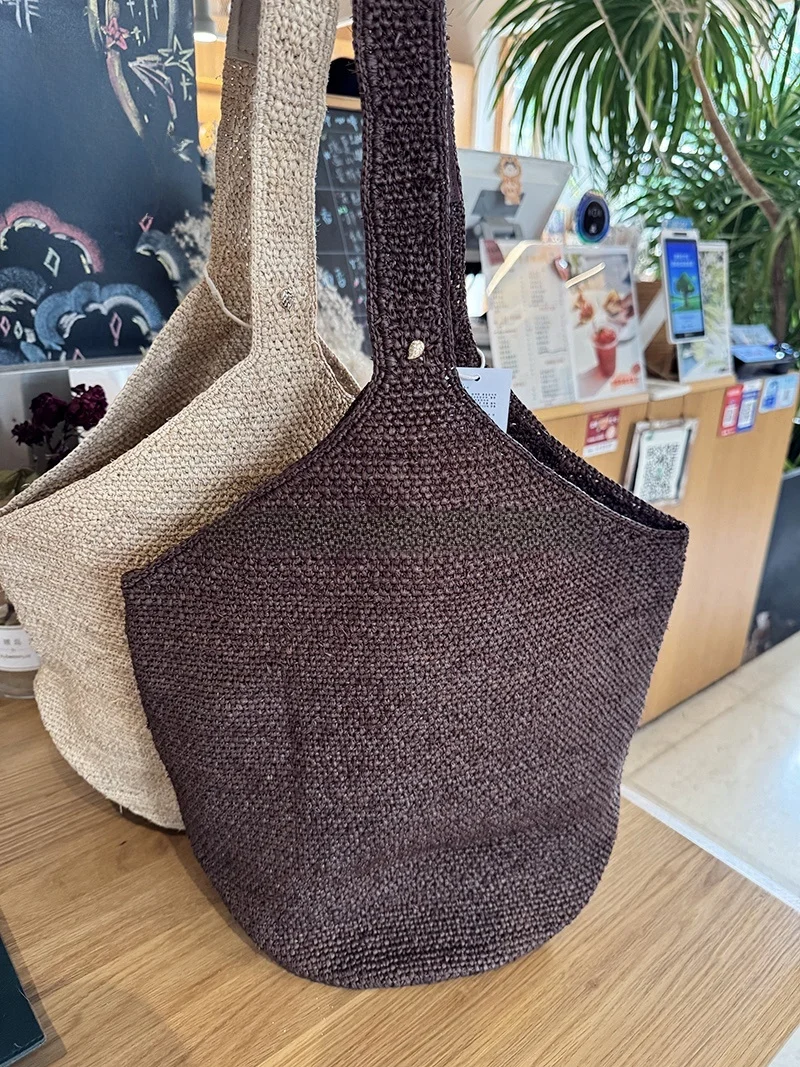 

Hanrted Large Capaci St Weaving Tote Bag for Women Summer Beach Vaion Single oulder Bag Versatile Casual Sle