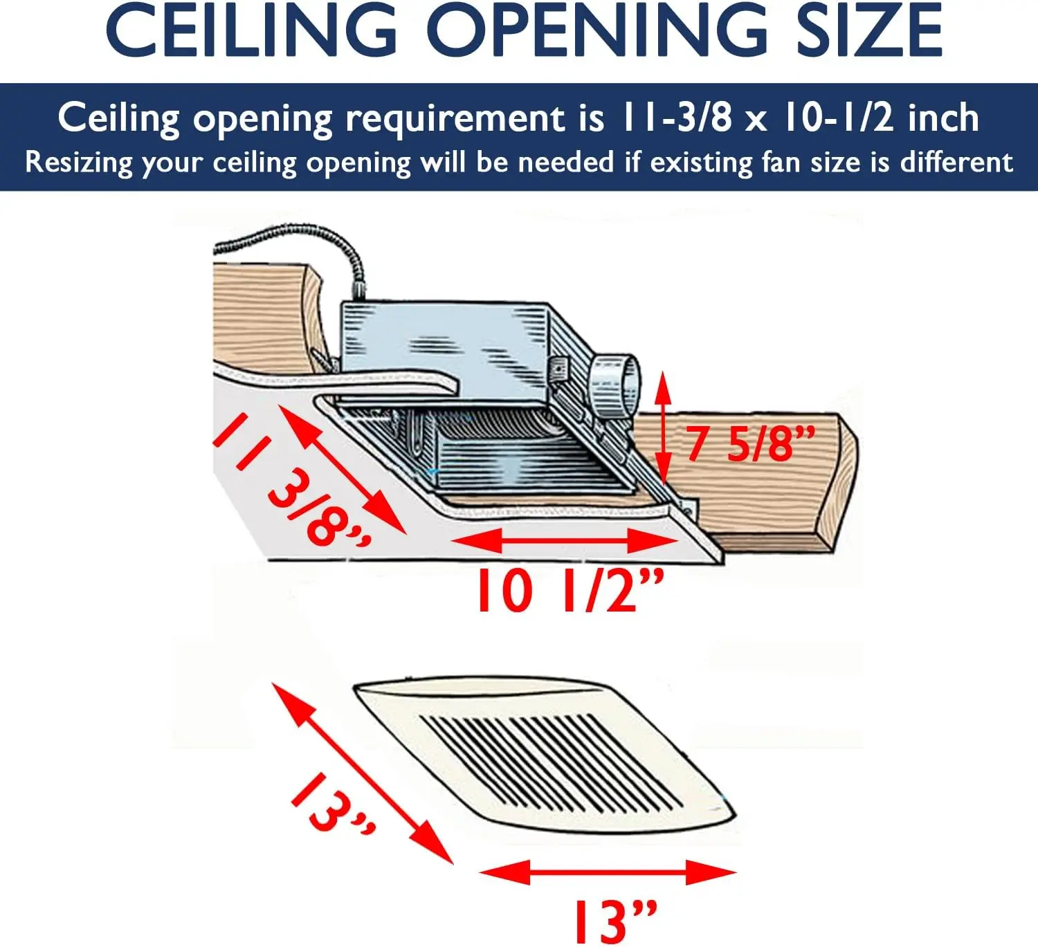 Humidity Sensing Dimmable 4000K Edge Lit LED Energy Star-Certified Energy-Saving Ultra Quiet Bathroom Ventilation Exhaust Fan