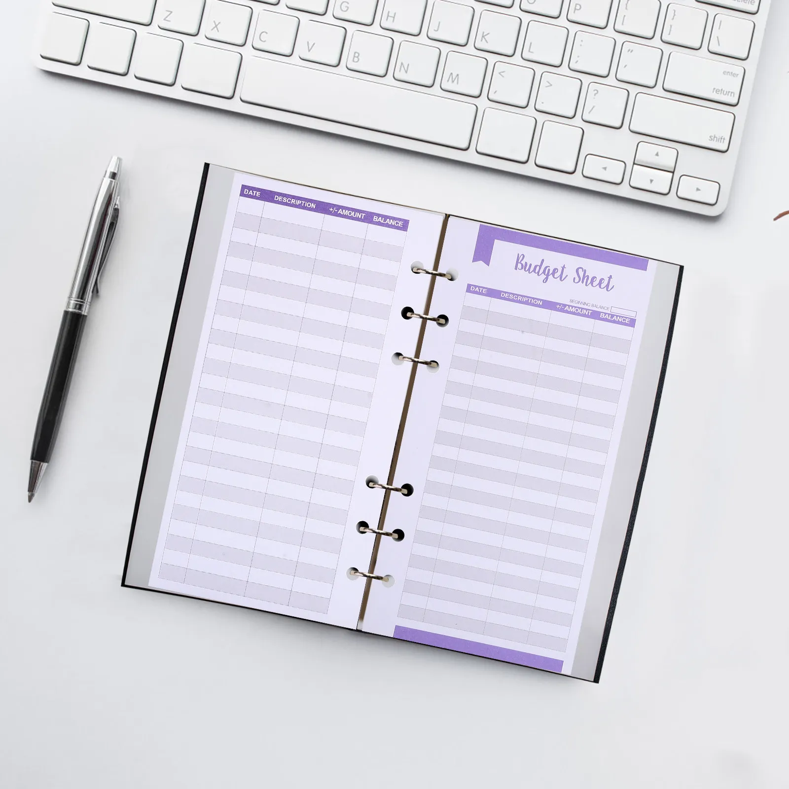 72Pcs Budget Planner Insert Paper Convenient Portable Expense Tracker Sheets for Binder Cash Envelope Organizer Household Office