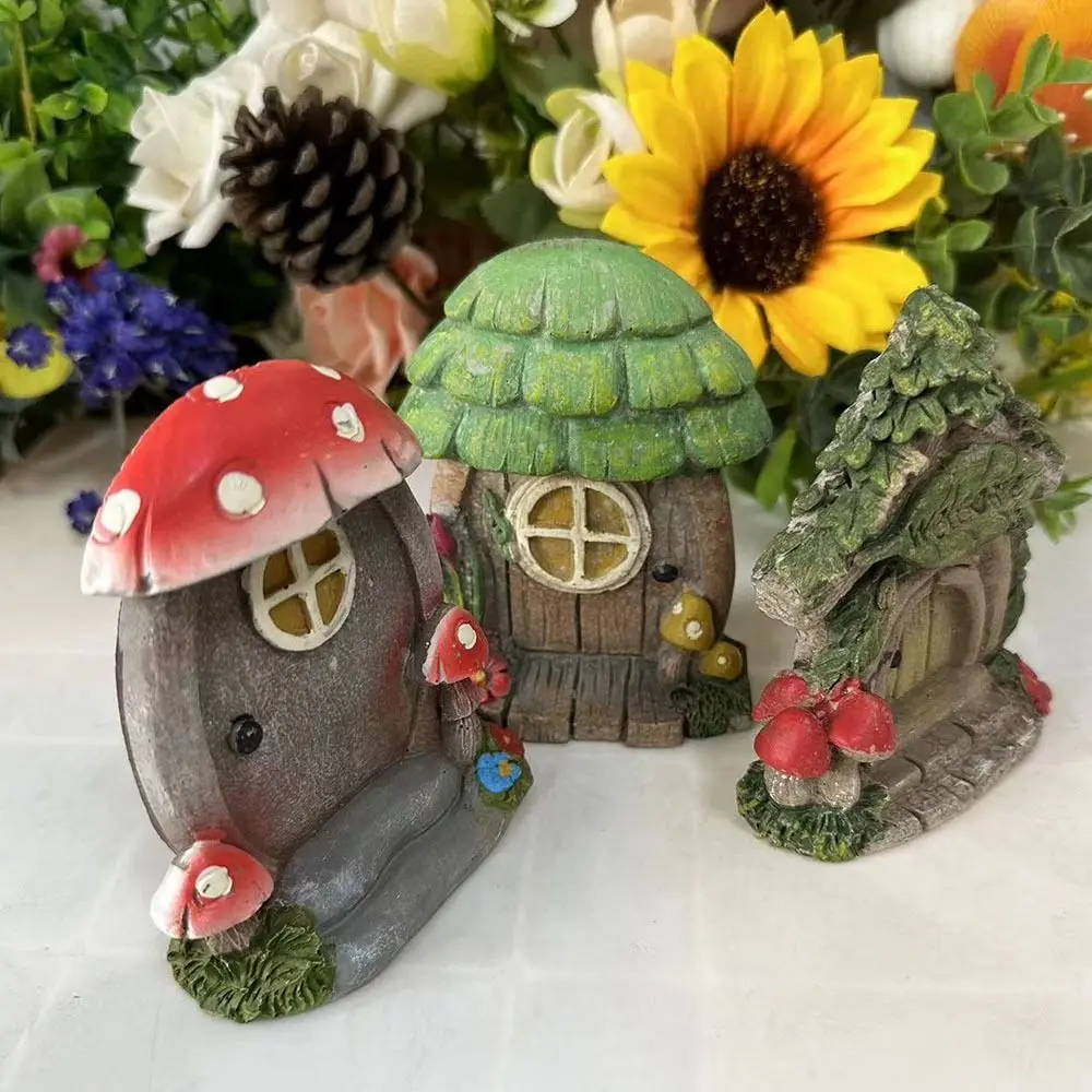 

Moss Micro Landscape Garden Mushroom Flower Figurine Mushroom Figurine Cute Flower Bonsai Decorative Garden Ornaments