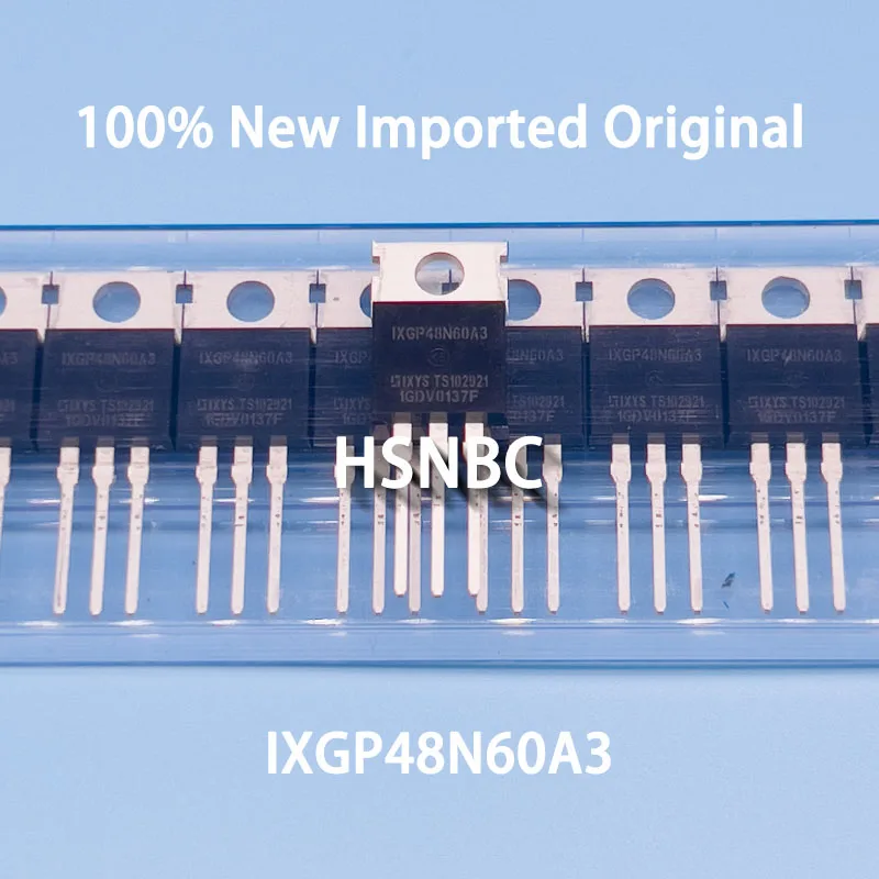 10Pcs/Lot IXGP48N60A3 48N60A3 48N60 TO-220 600V 48A IGBT Power Transistor 100% New Imported Original