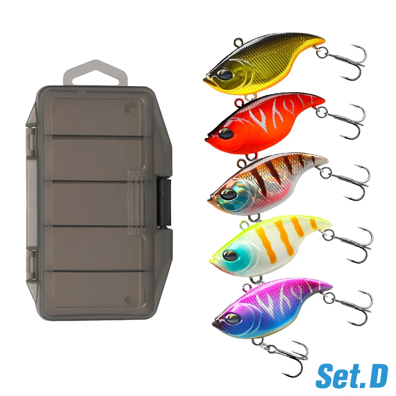 TSURINOYA 50S Vibration Fishing Lure Suit 5pcs 50mm 12.5g TEMPTER