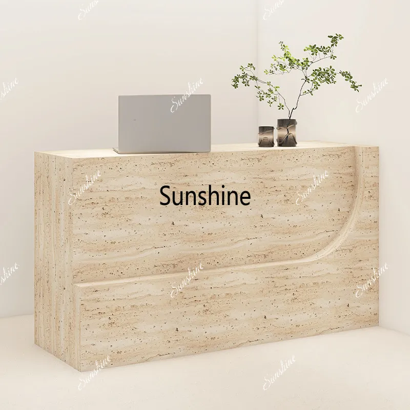 Modern minimalist cashier, clothing store bar, coffee shop front desk reception