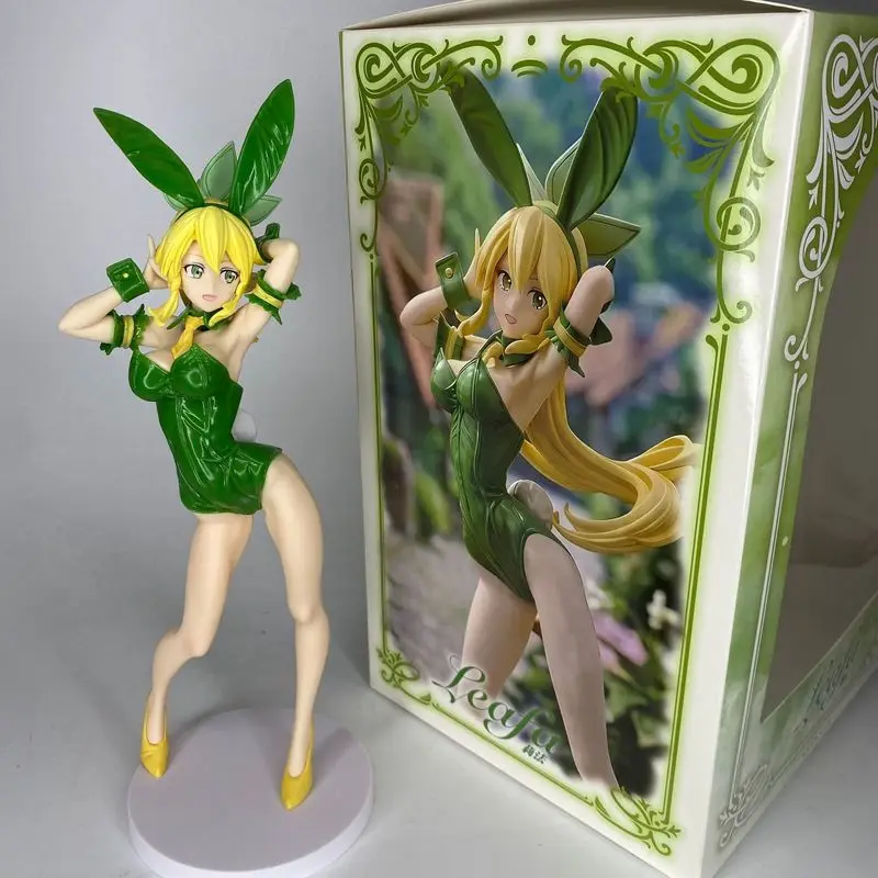 

New Sword Art Online Leafa Bunny Girl Figure - Fairy Leafa 28cm PVC Statue Anime Collectible Model Desktop Gift