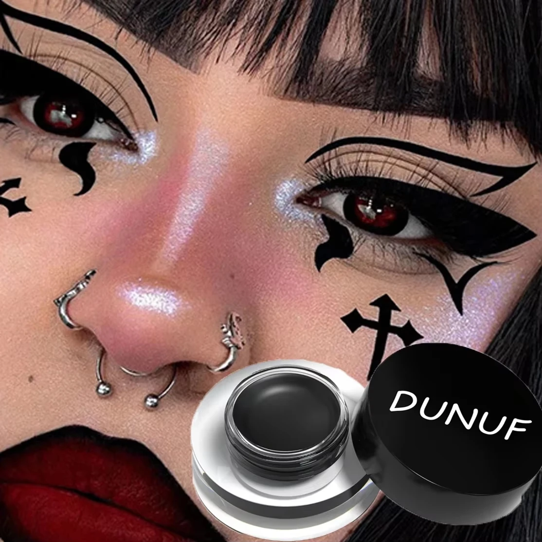 DUNUF 12 colores impermeable mate sombra de ojos delineador de ojos crema tinte para cejas crema cosméticos de belleza crema de pintura Facial multifunción