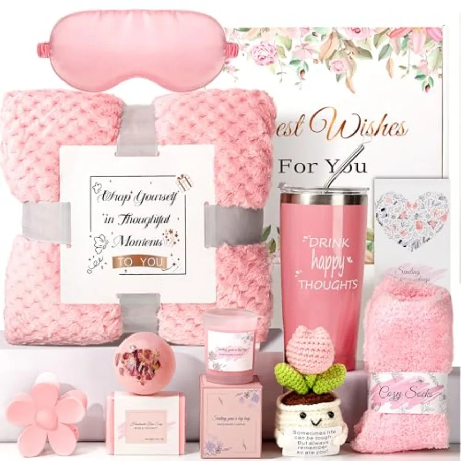 

Mother's Day Gifts Set for Women Self-Care Get Well Soon Gifts Birthday Gift box Spa Unique Box Feel Better Care Package Thinki
