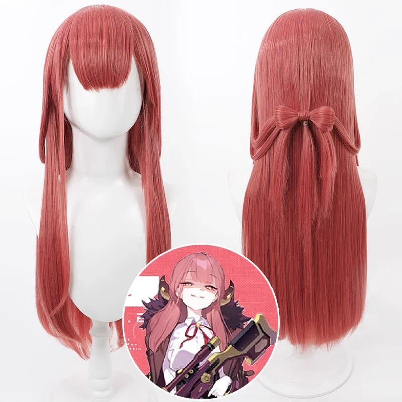 

Blue Archive Rikuhachima Aru Cosplay Wig 65cm Long Red Heat Resistant Synthetic Hair Halloween Role Play Party Carnival