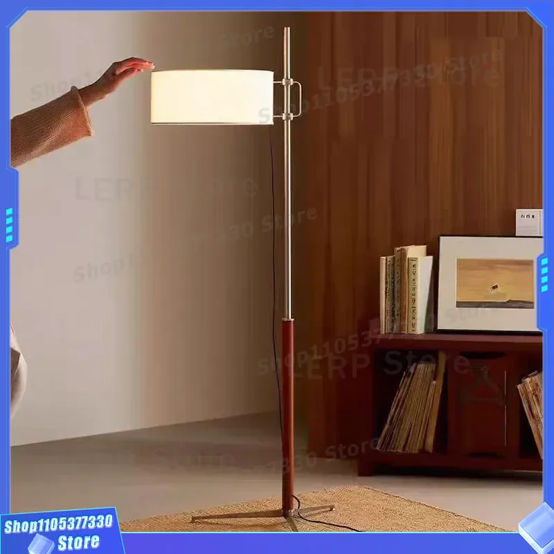 Adjustable Medieval Floor Lamp for Living Room Sofa Side Simple French Style Atmosphere Light Quiet Wind Design for Study Tea