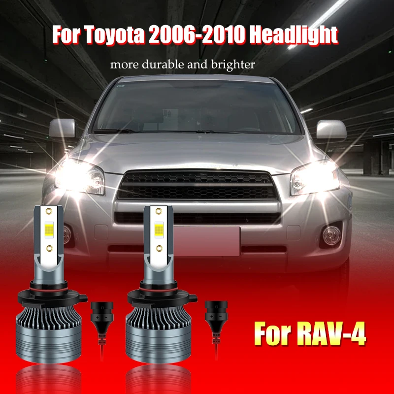 2Pcs Car Led Headlight For Toyota RAV4 RAV 4 XA30 2006 2007 2008 2009 2010 High Low Beam LED Headlamp Lights