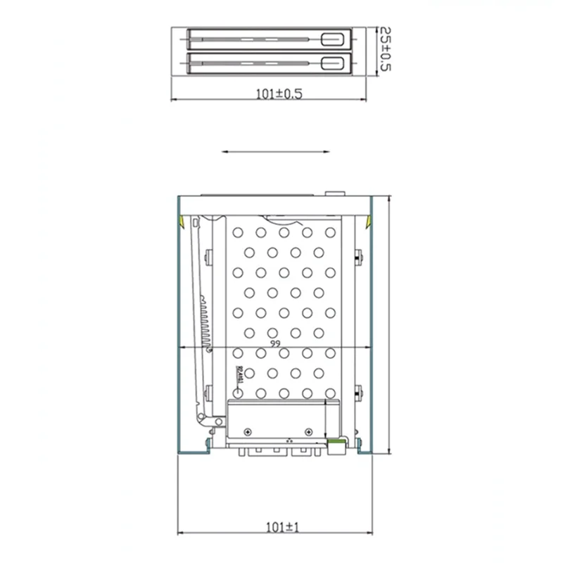 2.5 Inch Ssd Hdd Behuizing Lade 2-Bay Disk Drive Sata Floppy Drive Behuizing Harde Schijf Behuizing Extractiebox