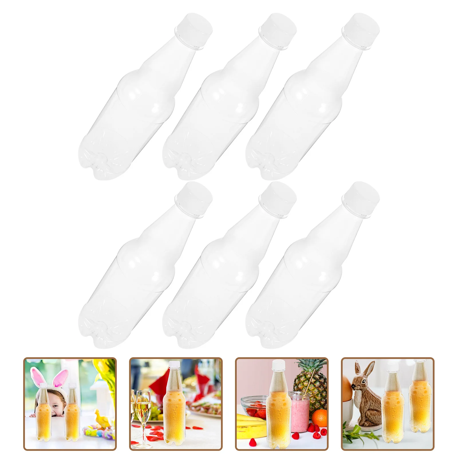 6 Pcs Outdoor Bottle Drink Daily Accessory Multi-function Use Clear The Pet