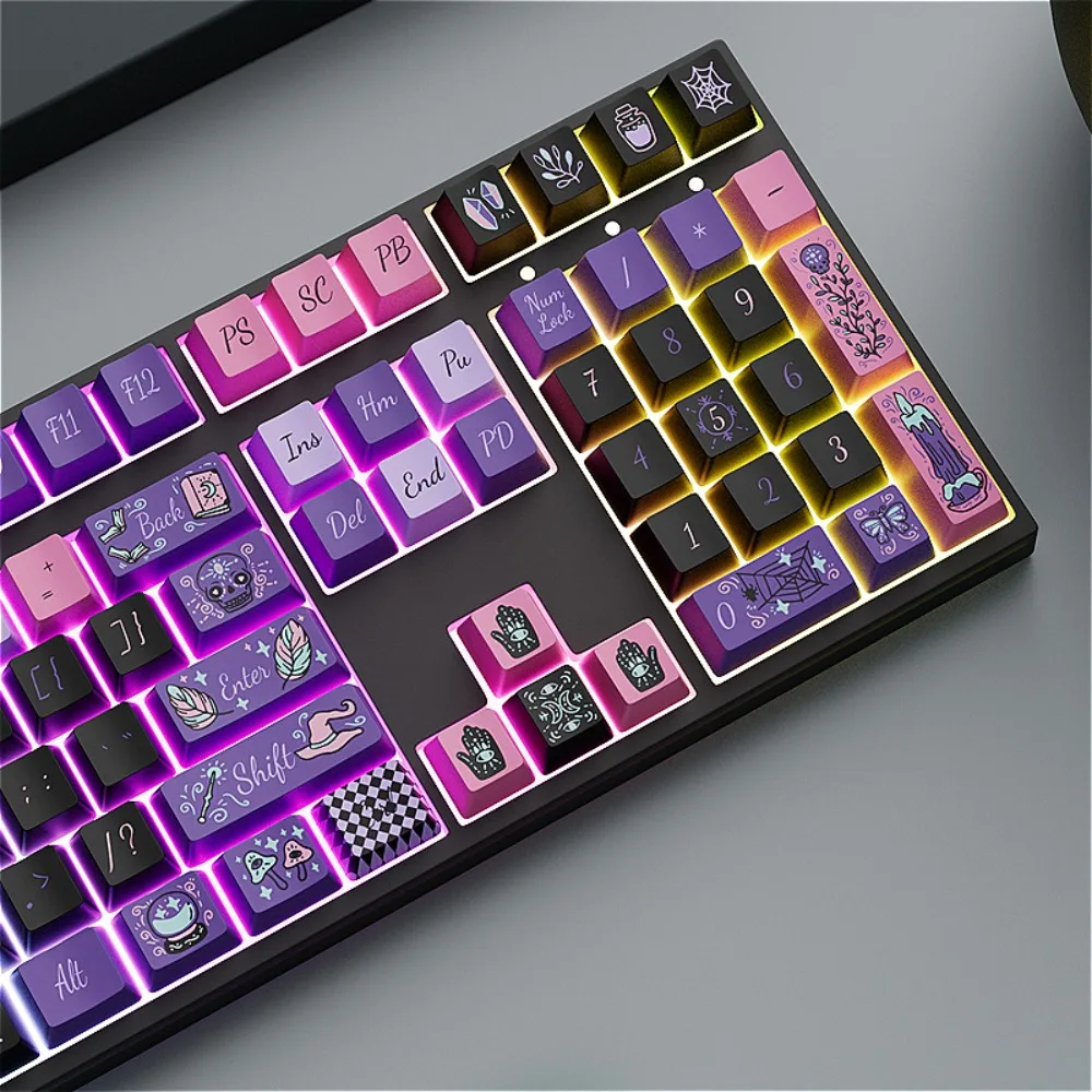 

Witch's Potion Lesson, Small Full Set, Cherry, Custom Keycaps, Anime, Personality, Mechanical Keyboard Accessories