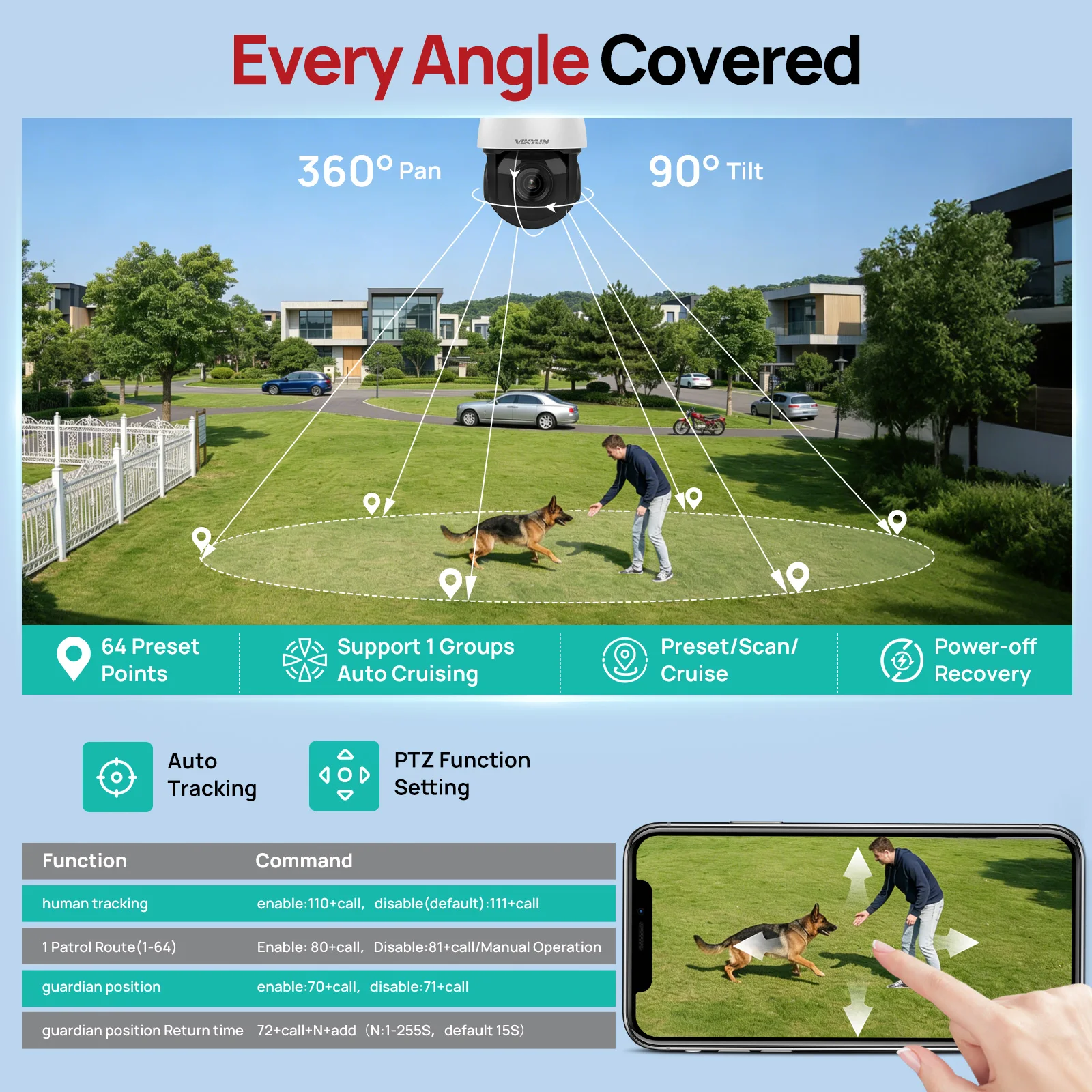 Telecamera IP Vikylin 5MP PTZ - Home Security Cameras Outdoor recensione e prezzo
