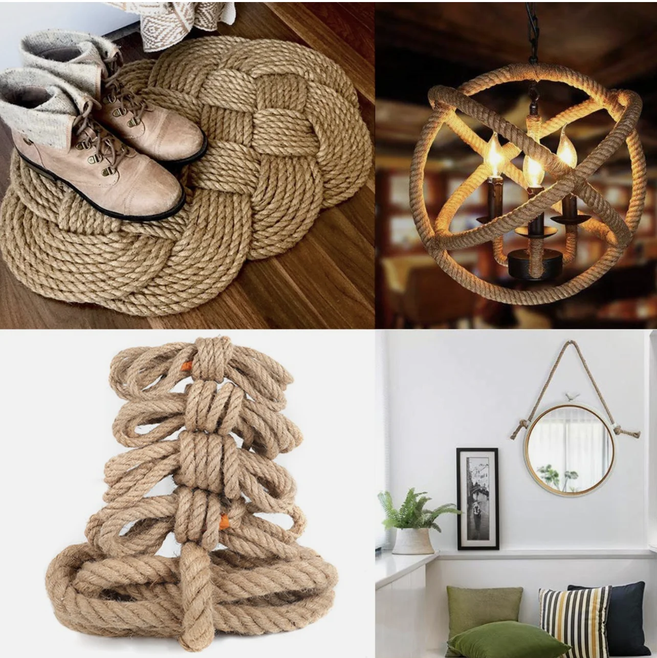 12/14/16mm 天然ジュートロープひも巻きロール ロー - Twine Jute Natural のレビューと価格