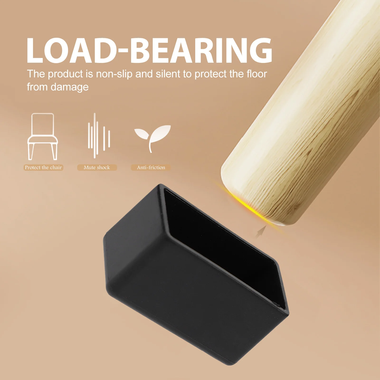 

30Pcs Chair Leg Covers Practical Table Leg Caps Anti-Slip Furniture Feet Protectors for Living Room Bedroom Indoor Use