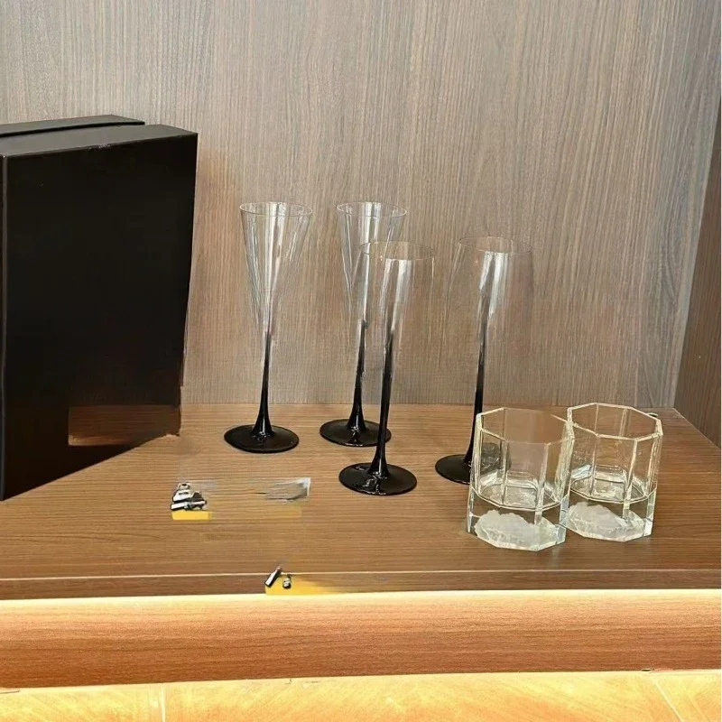 

European crystal glass black red wine glass wine champagne glass