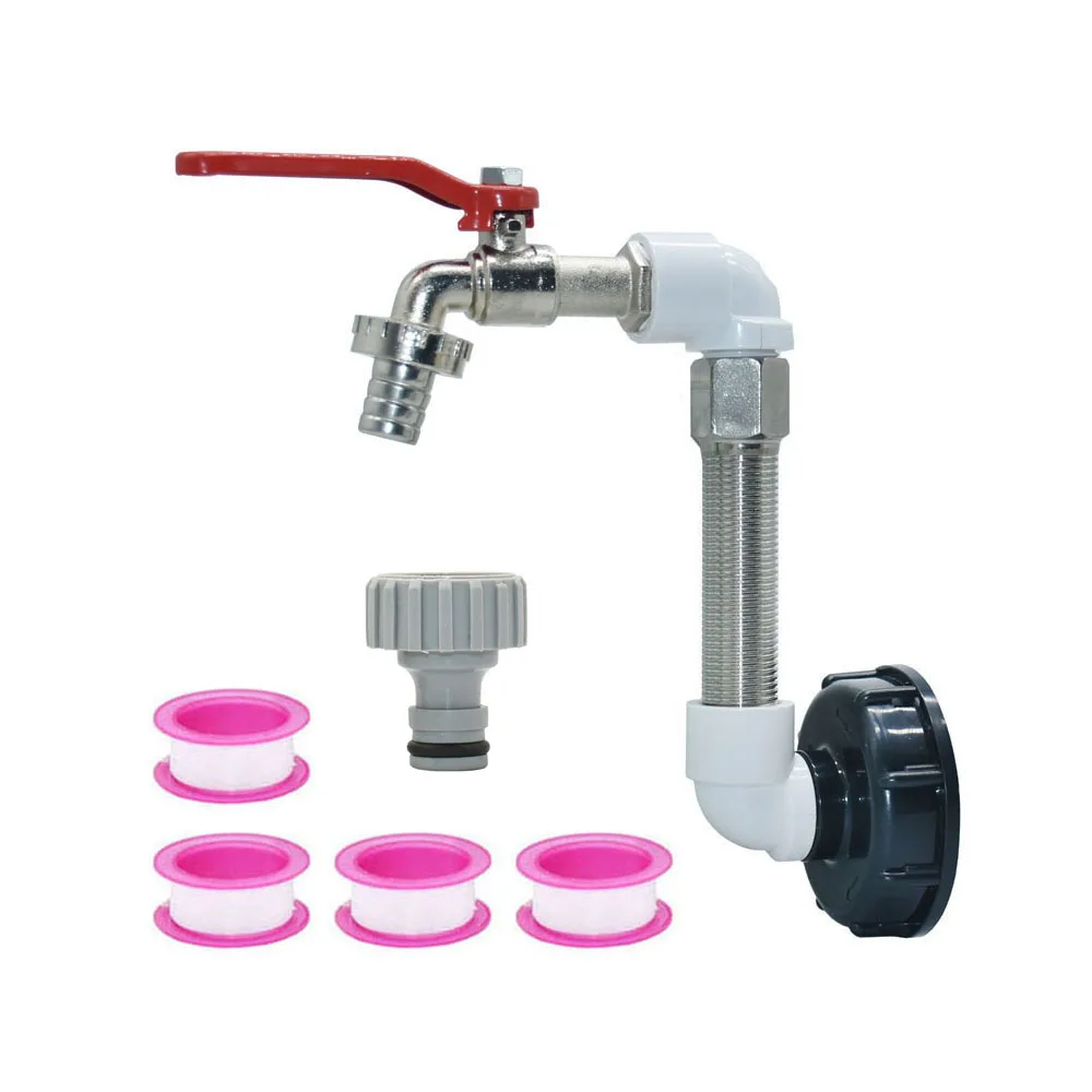 

1000L S60 IBC Tank Outlet Valve Adapter 16mm nipple 15mm hose Faucet Tap Connector Water Buckets Hose Fitting