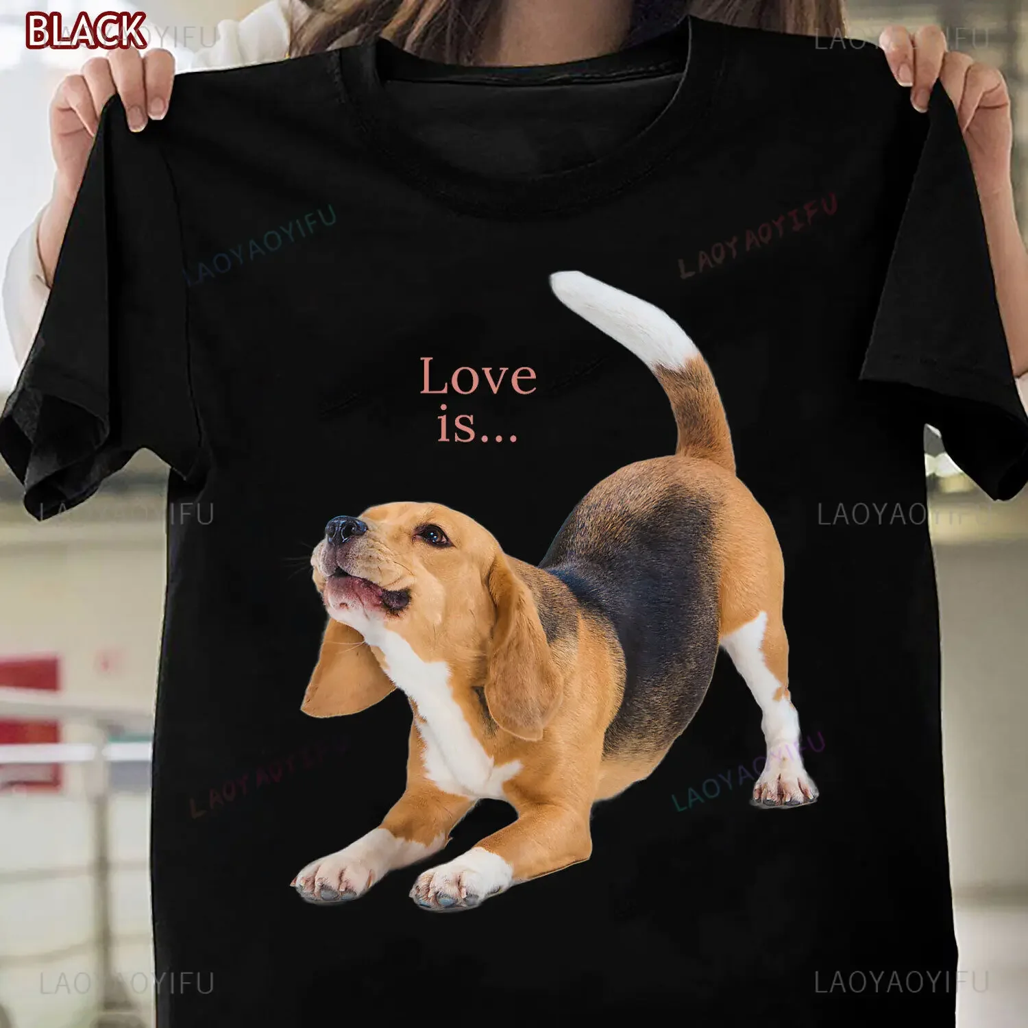 Beagle Lover T-Shirt Perfect for Dog Moms and Dads with Cute Puppy Pet Design Printed T-shirts High Quality Cotton Woman Man Tee