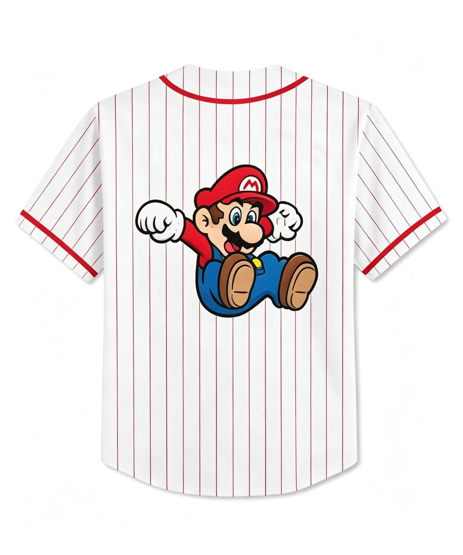 Men's Cartoon Anime Printed Crew Neck Short Sleeve Cardigan Baseball Uniform Casual Fashion Sports Jersey T-Shirt view 3