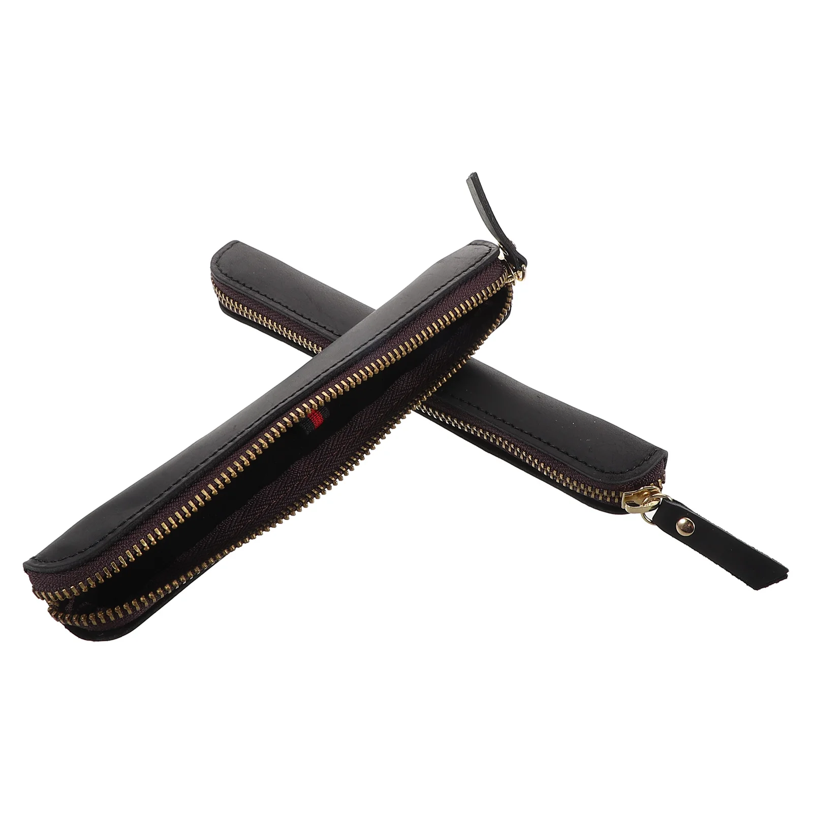 

2 Pcs Retro Pen Case Holder Vintage Small Pencil Handmade Bag Organizer
