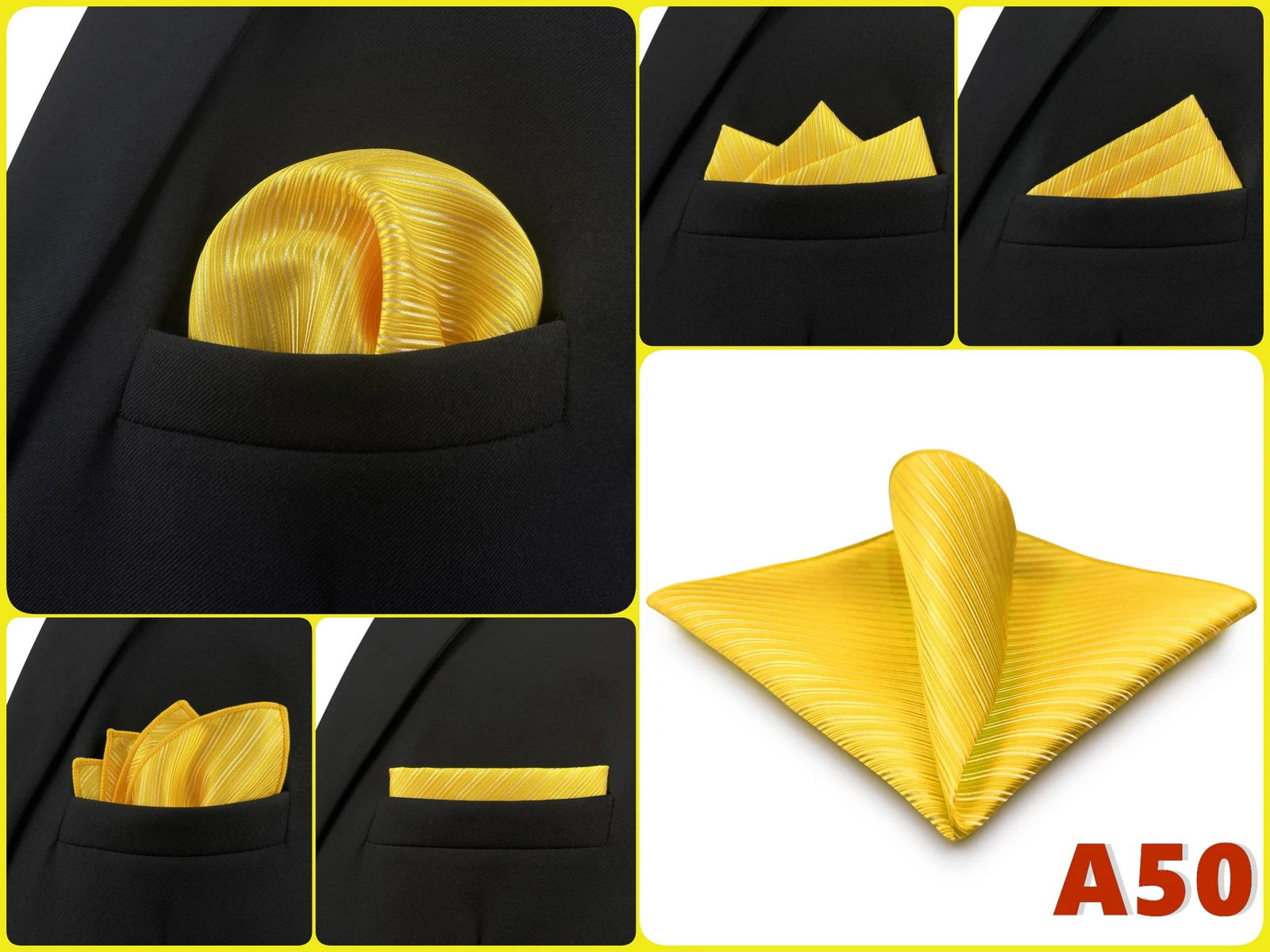 Luxury Mens Pocket Square Handkerchief Multiple Designs Classic Suit Hanky Large Striped Gentlemen Wedding Party Gift for Men