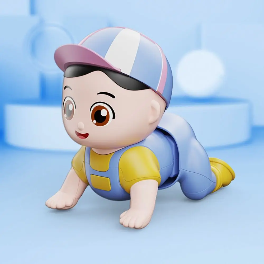 Learning Standing Climbing Electric Crawling Doll Walk With Music Crawling Baby Toys Writhe Buttocks Cute Baby Crawling Doll