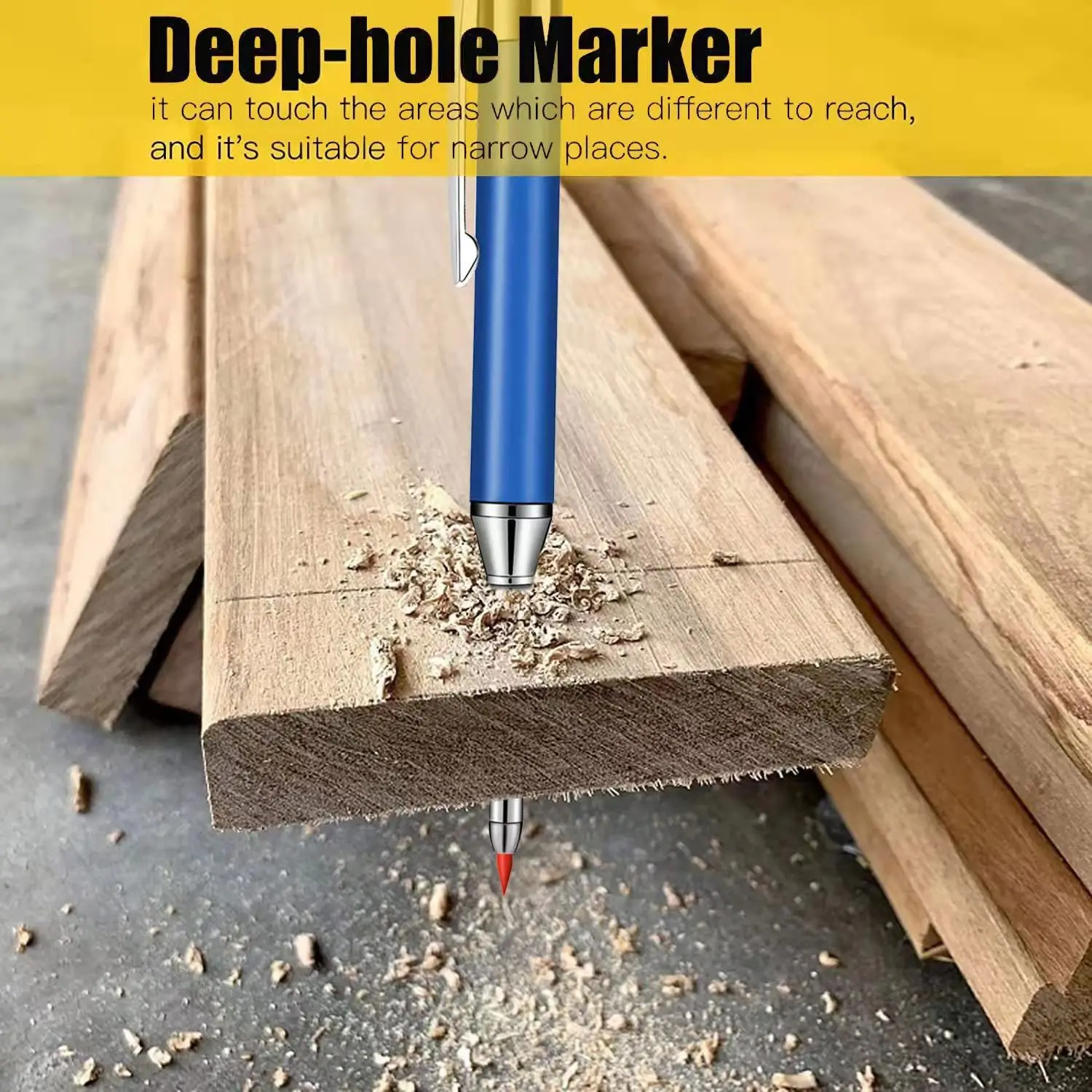 3 teile/satz 2,8mm Metall Holzbearbeitung Bleistift Tiefe-loch Marker Mechanische Stift Integrierte Bleistift Spitzer für Kennzeichnung Werkzeuge liefert – Detail 3