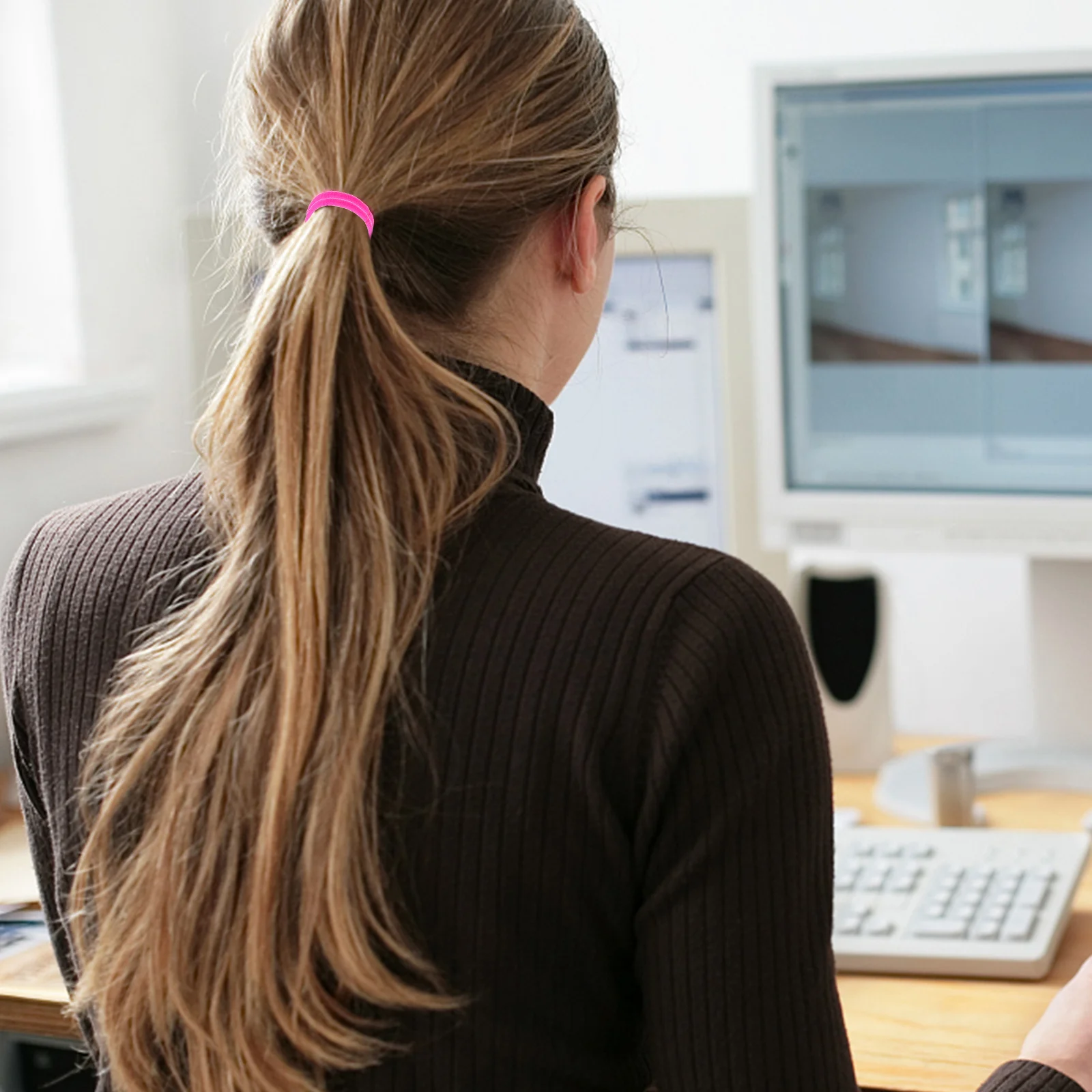 

50Pcs Hair Ties Soft Elastic Bands for Women No Pull Hair Fasteners Perfect for Sport Yoga Gym Daily Use Fluorescent