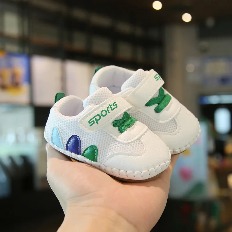 

Boys Girls Baby Sandals 0-1Y Baby Soft Soled Shoes That Won't Fall Off, Summer Breathable Mesh Walking Shoes Newborn