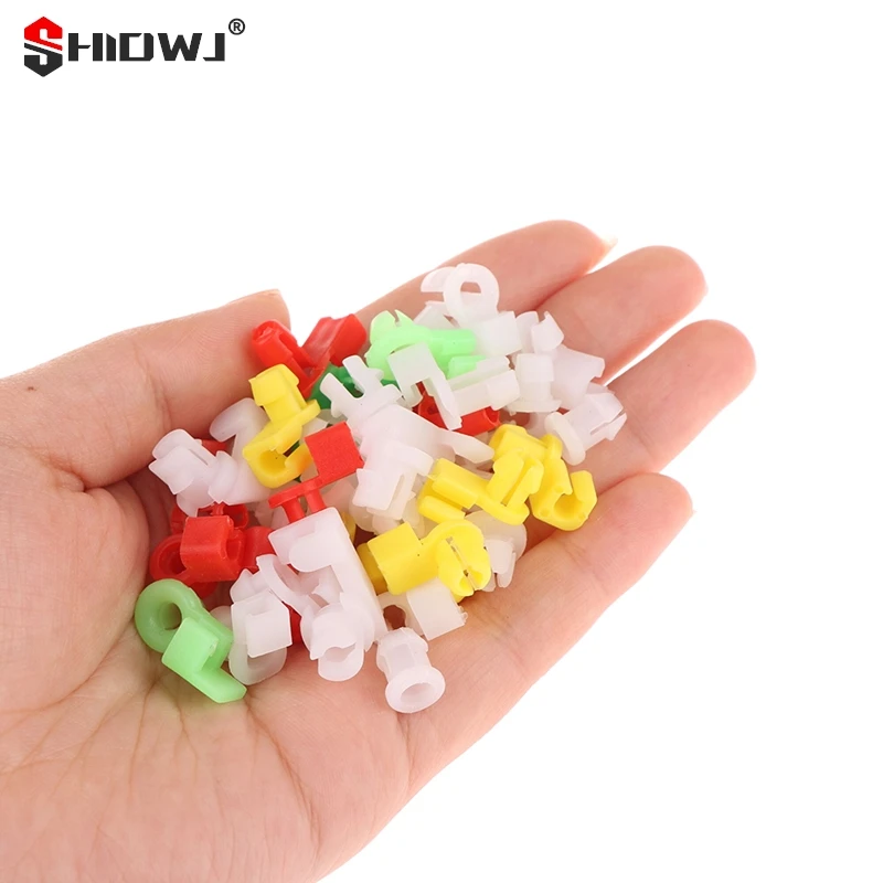 50Pcs Universal Auto Door Lock Rod Clip Driver Side Handle Retainer Fits Plastic Rivet Fasteners Retainers Car Wire Clip