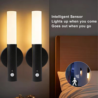 Sensor LED Night Light USB Rechargeable For Living Room Bedroom Corridor Study Room Stairwell Indoor Lighting Wall Lamps