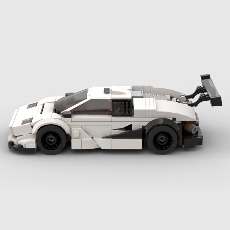 308 قطعة MOC لامبورغينيز Countach Pikes الذروة مدينة نموذج اللبنات لعبة تجميع فكرة التعليم هدية الكريسماس الطوب الاطفال #4