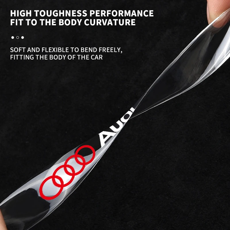 /4 قطعة حامي باب السيارة الشفاف ملصق شرائط حماية غير مرئية لأودي A1 A3 A4 A5 A6 B5 B6 B7 B8 C5 C6 C7 A7 A8 Q3 Q #5