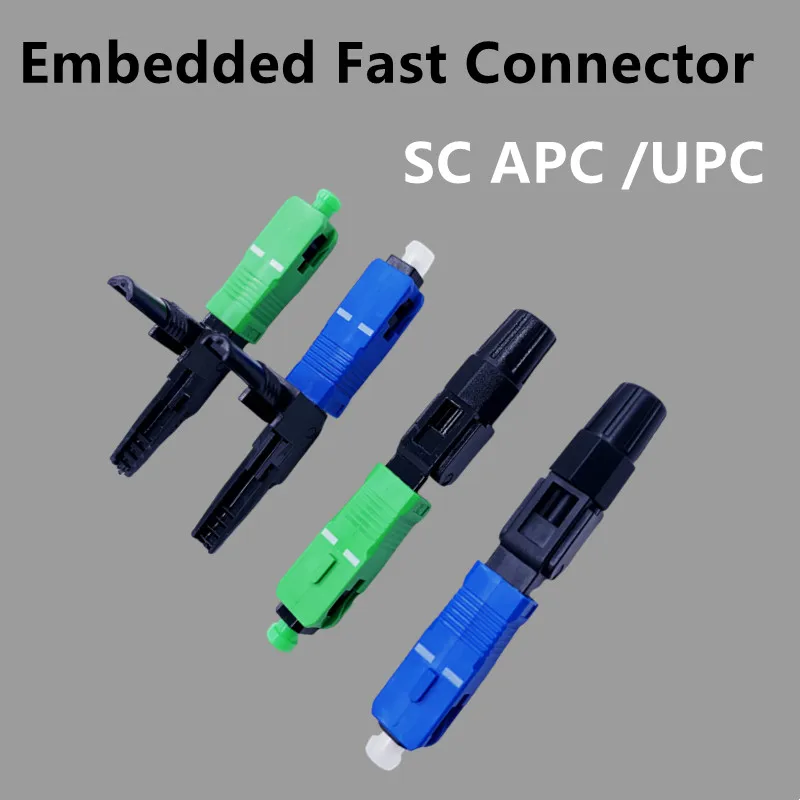 FTTH Fiber Optic Fast Connector Embedded Optical Fiber SC APC/UPC Connector SM Cold Connector Quick Connector Field Assembly