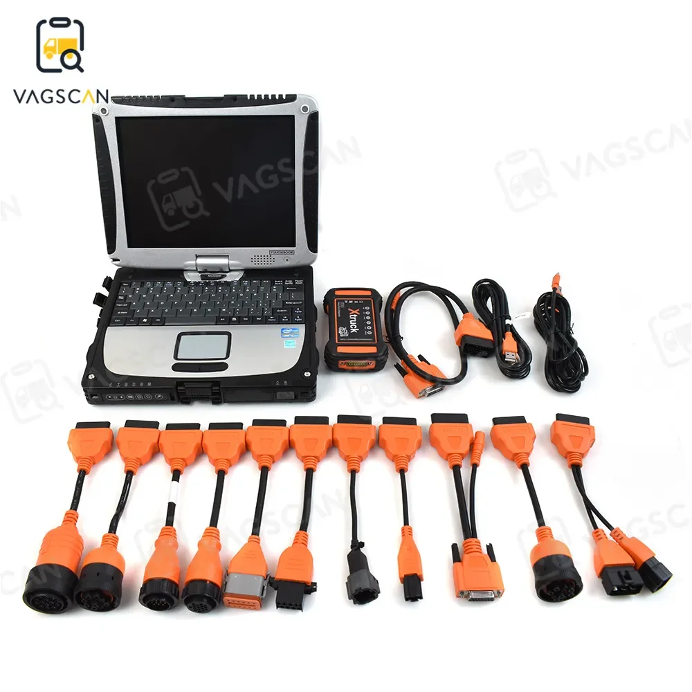 CF19 Laptop Xtruck Y009 heavy duty truck diagnosis tool Generator equipment Support trucks excavators construction vehicles