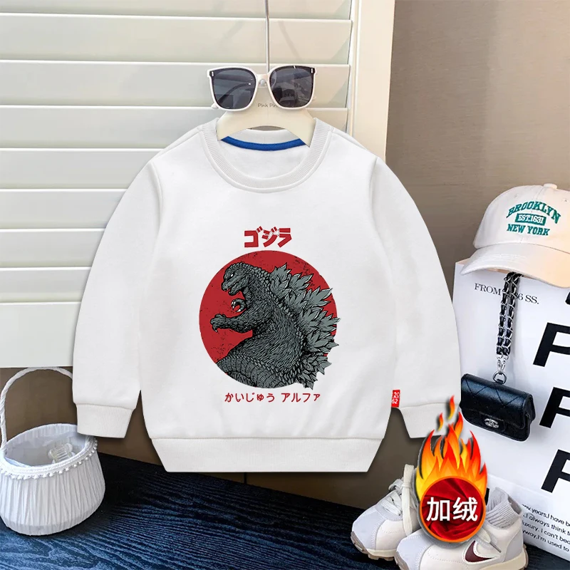 Godzillas Sweatshirt Round Neck Sportwear Outdoor Activity Children Clothing Fashion Thin Boy Birthday Clothes Cute Pullover Top - view 4
