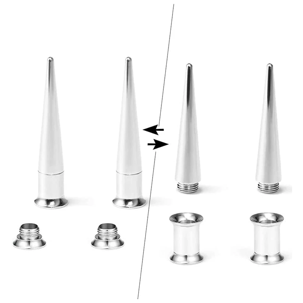 Stainless Steel Screw Fit Stretcher Ear Taper 2 in 1 Plug Tunnel Piercing Expander Jewelry Gauges Screw Up Kit 2-20mm