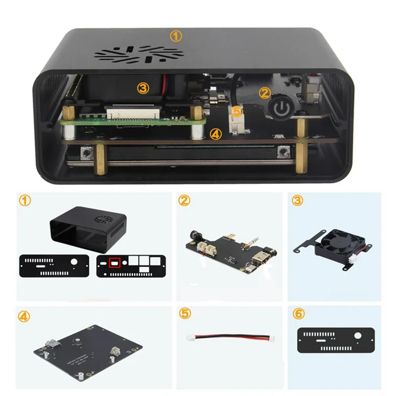 L52A-Naspi Lite キット + X823 拡張ボード + X-C2 アダプタボード + ケースラズベリーパイ SATA HDD/SSD ハードディスク NAS ストレージサーバー