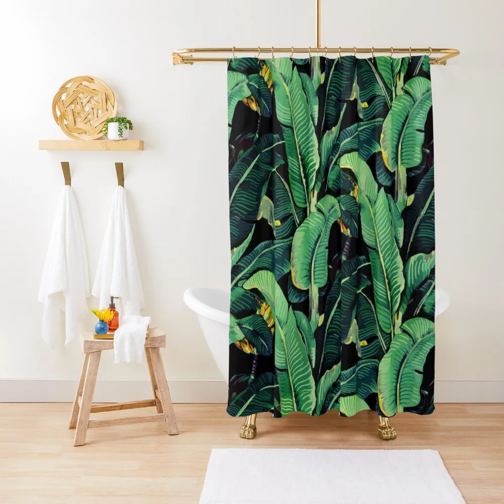 

Night banana leaves Shower Curtain Shower For Bathroom Set Shower For Bathrooms Curtain