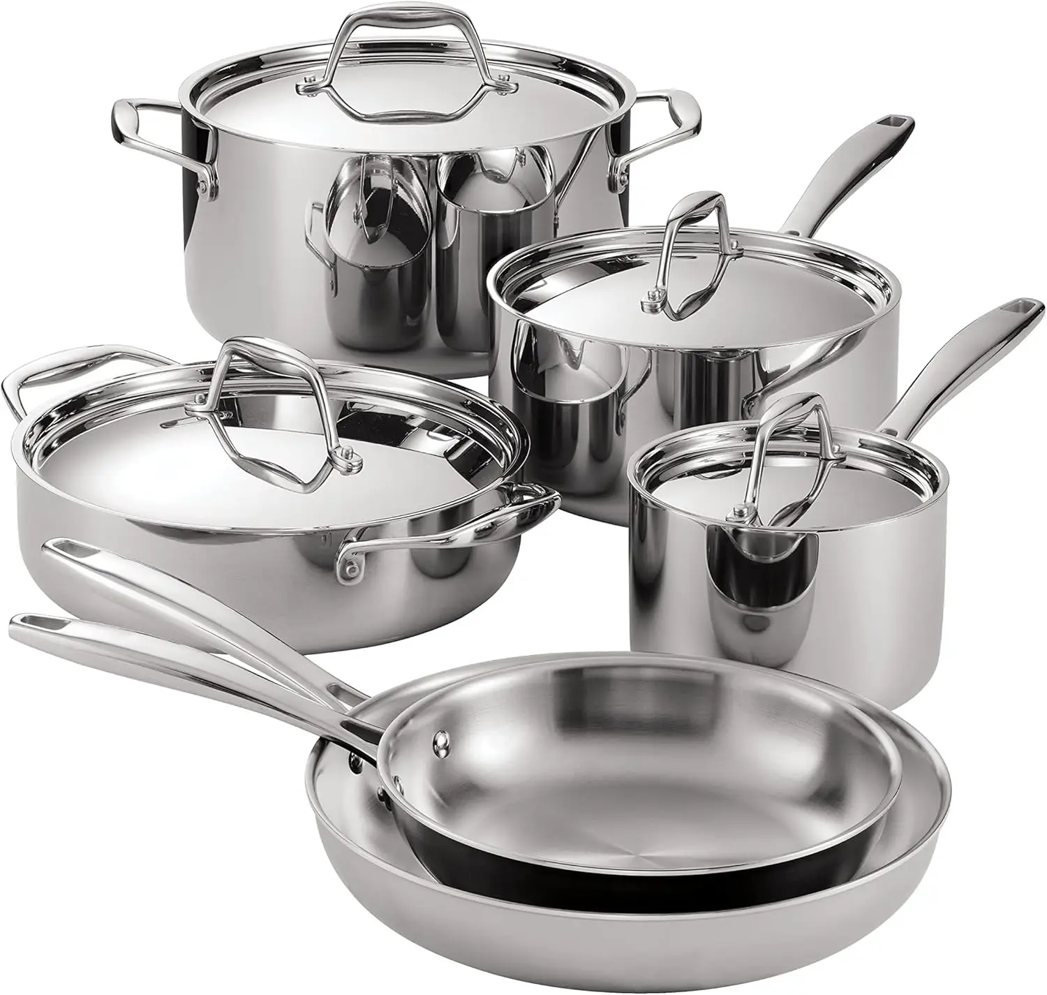 NEW 10-Piece Cookware Set Stainless Steel, 80116/248DS