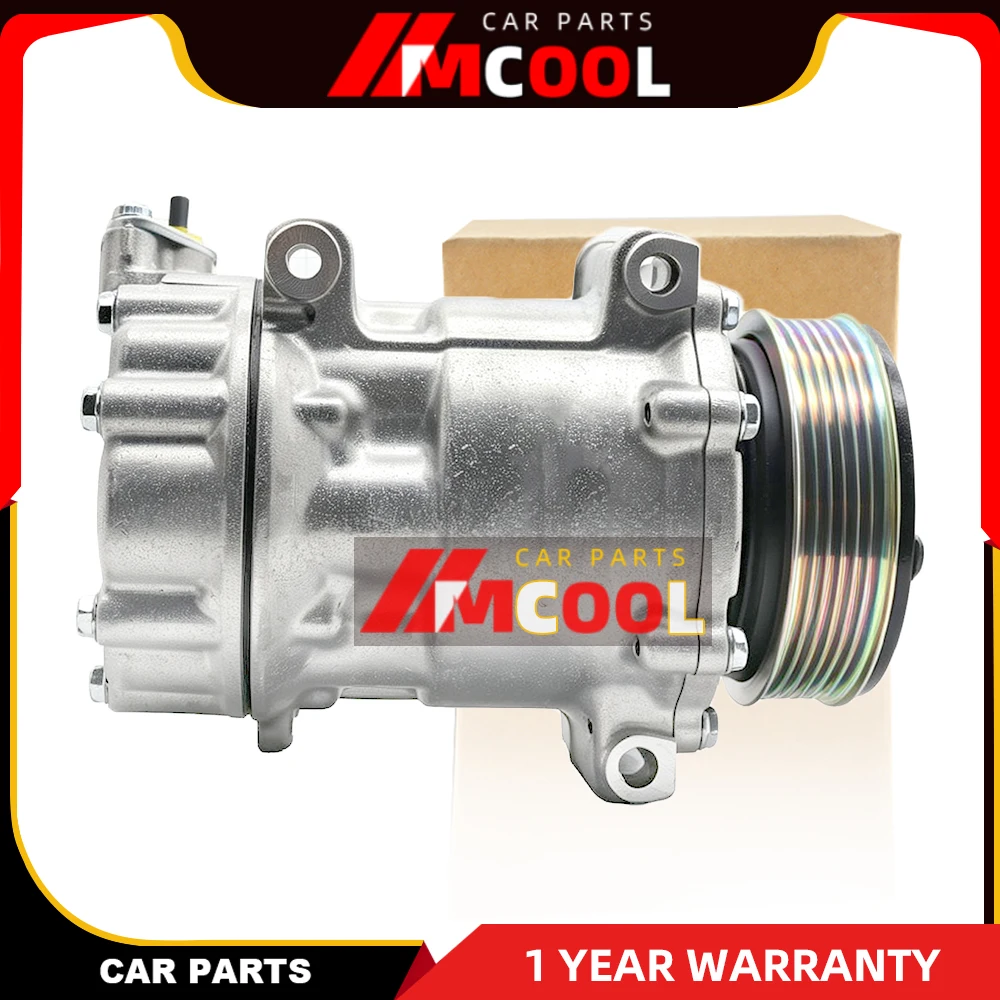 A/C AC Compressor For Peugeot 207 CC 208 307 407 508 607 3008 5008 Citroen DS3 C5 1.2 1.4 1.6 SD6C12 9825868180 9671333180
