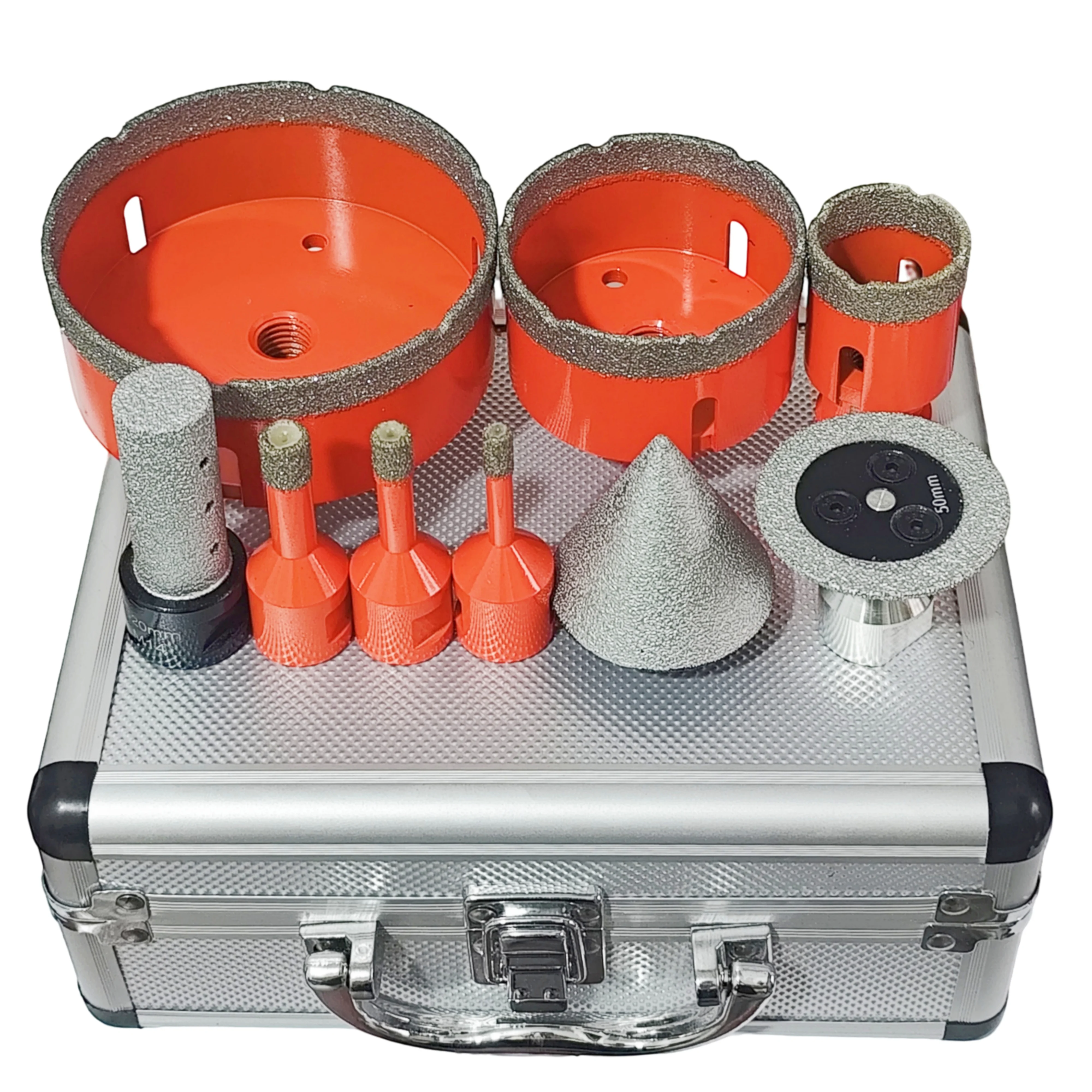 kit-di-punte-diamantate-per-foratura-fresatura-levigatura-e-smussatura-8-9-10-11-12-pezzi-con-attacco-m14-e-esagono-per-granito-muratura-piastrelle-in-valigetta-di-alluminio