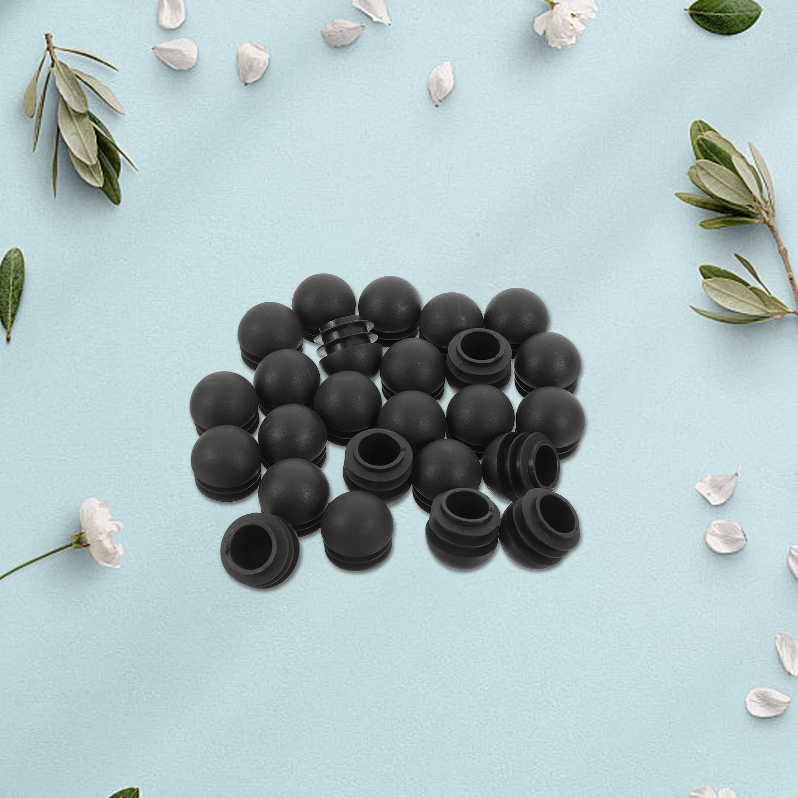 

25pcs Round Plastic Insert 22Mm Tube End Cap Pipe Seal Water Dust Plug For Home Industrial Construction Furniture Leg Cap Tubing