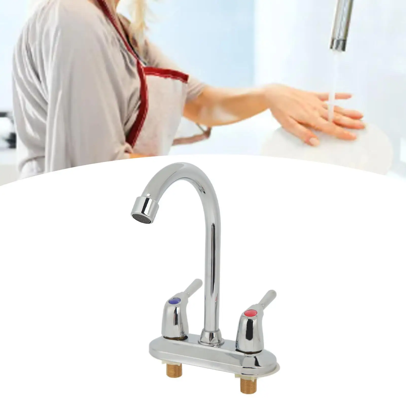 Rotatable Body for kitchen Basin Mixer Tap Quiet Silver Rustproof Design Soft Water Discharge Deck  Faucet
