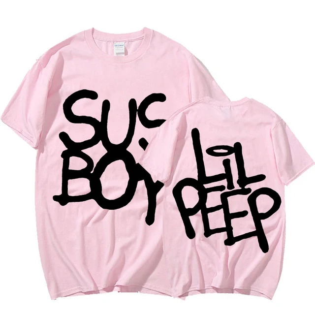 Lil Peep Sus Boy Pink Graphic T Shirt Men's Cool Hip Hop Rapper T-Shirt Men  Women Cotton Short Sleeve T Shirts Gothic Streetwear - AliExpress 200000343