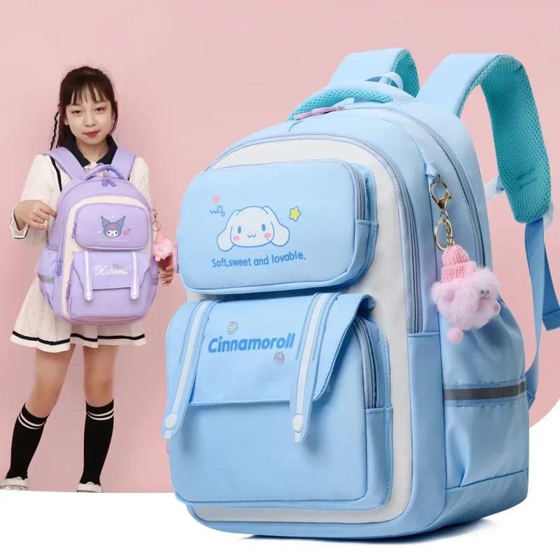 

Cinnamoroll My Melody Anime Kawaii MINISO Ins Student Schoolbag for Cute Cartoon Kuromi Backpack Storage Bag Gifts Toys