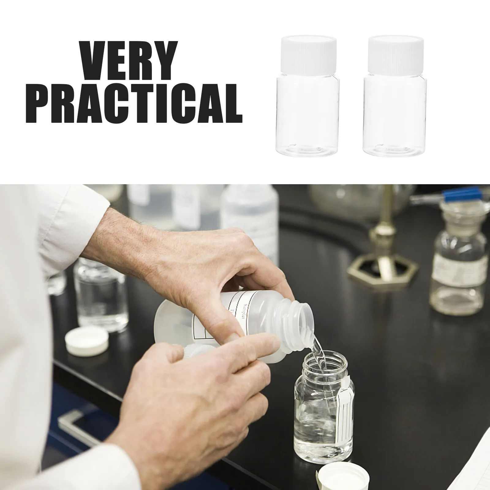 

35 шт., 30 мл, лабораторные пластиковые бутылки для реагентов, прецизионно изготовленные, герметичные, для хранения научных реагентов