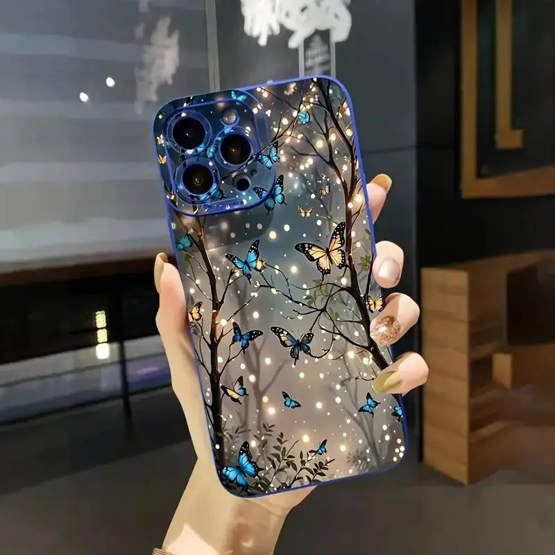 يقدم حافظة الهاتف بتصميم الفراشة الفلورية Yelin قبضة مريحة وتحمي هاتفك بشكل فعال من اصطدام